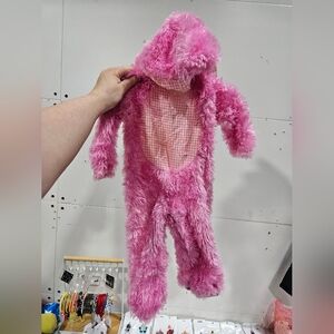 Pink Fuzzy Bunny Eastee Infant/Toddler One-Piece Suit Size 12m-18m With Hat
